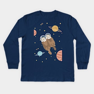 Astron-Otters Kids Long Sleeve T-Shirt